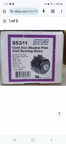 05311 MARS Cast Iron Motor Volt #2