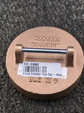 578-0100AC MORRISON Round Extractor Pipe Cap Steel