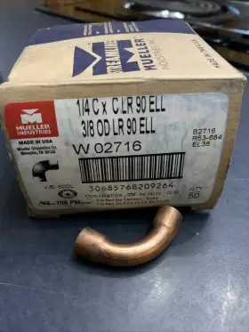 W02716 MUELLER Od Radius Elbow Copper Fitting
