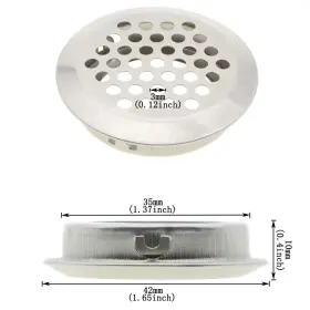 414753505477 NACX Air Soffit Vent Steel Round Mesh Hol #2