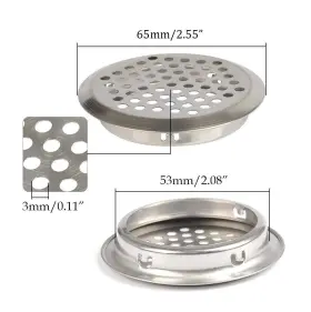434672361640 NACX Air Soffit Vent Steel Round Mesh Hol #2