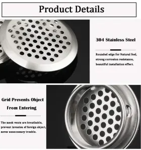 434672361640 NACX Air Soffit Vent Steel Round Mesh Hol #3