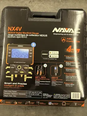 NX4V NAVAC Nexus Bluetooth Enabled Digital Manifold Gauge Kit