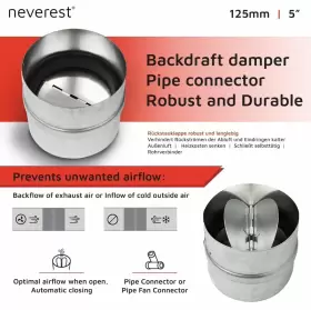 40545030039031 NEVEREST Backdraft Shutter Damper Connector #2