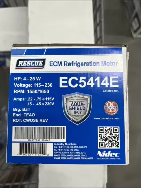 EC5414E NIDEC Rescue Ecm Refrigeration Motor Rpm