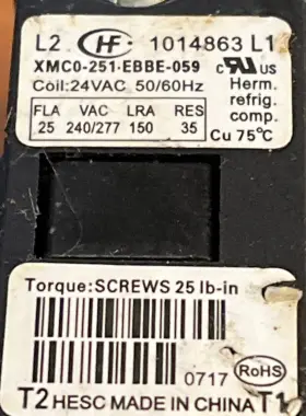 1014863 NORDYNE Contactor Raa #2