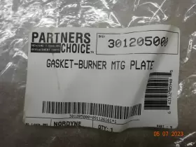 301205000R NORDYNE Burner Plate Gasket #2