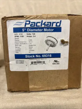 69316 PACKARD Diamter Motor