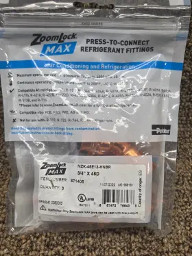 MZK-45E12-HNBR PARKER Zoomlock Elbow Pack
