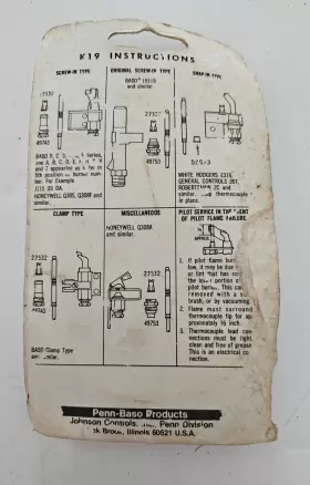 K19AT-24 PENN BASO Thermocouple #2