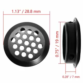 772324603198 PHITUODA Soffit Air Vents Round Mesh Hole #3