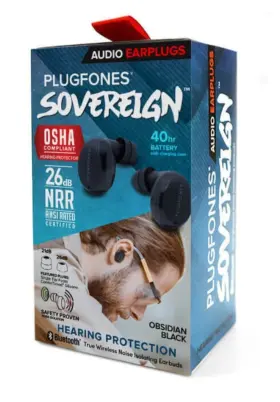 Ps-bb PLUGFONES Sovereign Wireless Bluetooth Earplugs Osha