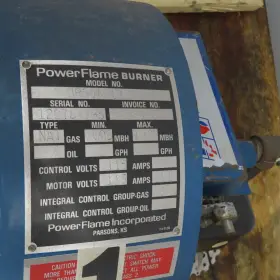 JR30A-12 POWER FLAME Forced Draft Natural Gas Burner Single #2
