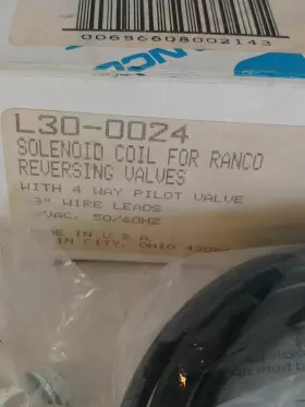 L30-0024 RANCO Solenoid Coil Reversing Valve Pilot #2