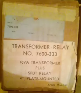 7600-333 RBM Nos Transformers Spdt Relay Plate #2