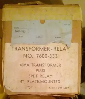 7600-333 RBM Nos Transformers Spdt Relay Plate #3