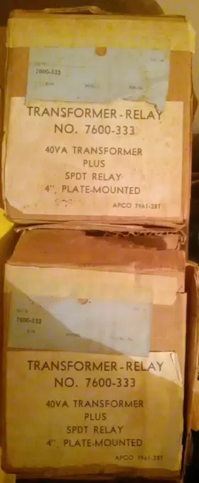 7600-333 RBM Nos Transformers Spdt Relay Plate