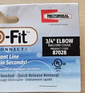 87028 RECTORSEAL Pro Connect Elbow Refrigerant Line #3