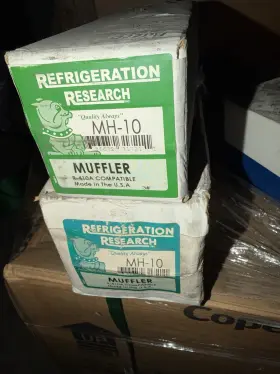 MH-10 REFRIGERATION RESEARCH Muffler Discharge Line