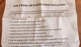 E55-4 RIELLO Sid Harveys Oil Burner Priming Switch