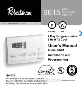 9615 ROBERTSHAW User Manual