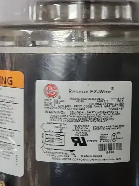 5430 RPM Condenser Fan Motor Ez Wire #2