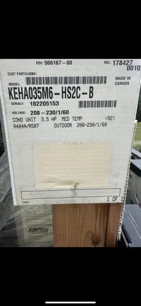 KEHA0356-HS2C-B RUSSELL Keeprite Condensing Unit