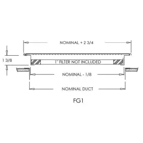 FG1-25X20 SHOEMAKER Filter Grille Housing #2