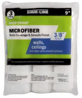 30011203 SHUR-LINE Pack Microfiber Paint Roller Cover