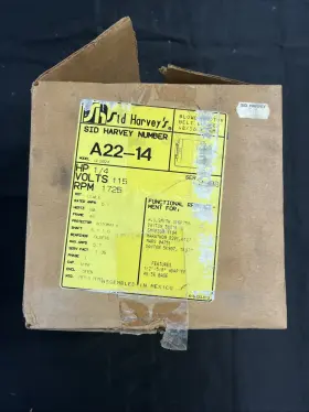 A22-14 SID HARVEY Motor Ball Bearing Rpm Vac