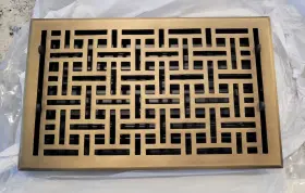 HV-1019-814-AB SIGNATURE HARDWARE Wicker Solid Floor Register