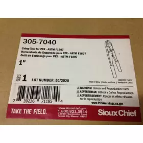 305-7040 SIOUX CHIEF Crimp Tool Pex #3
