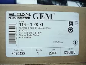116-1.28 SLOAN Gpf Exposed Plate Finish