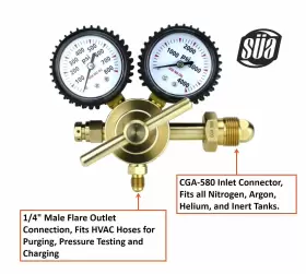 SMP400 SUA Nitrogen Gas Regulator Hvac Purging Pressure Rh #2