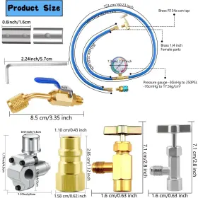 SWAKUTA-C022 SWAKUTA Refrigerator Freon Recharge Bullet Kit #2