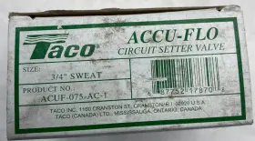ACUF-075-AC1 TACO Accu Flo Circuit Setter Valve