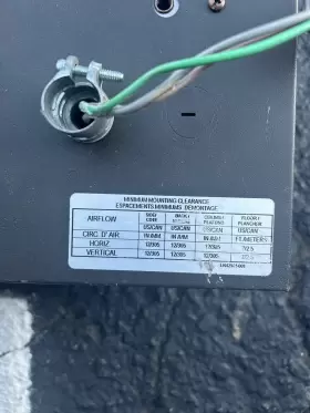 G1G5105N TASKMASTER Electric Heater Volt Horizontal Fan Unit #3