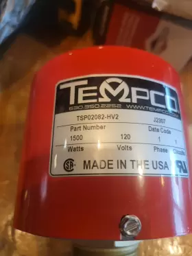 TSP02082-HV2 TEMPCO Screw Plug Immersion Heater Npt #3