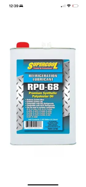 24766 TSI SUPERCOOL Hvac Poe Synthetic Oil Gallon