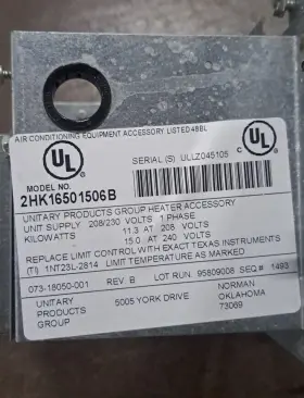2HK16501506B UNITARY PRODUCTS York Electric Element #2