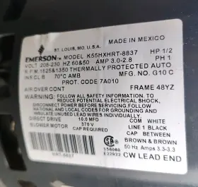 K55HXHRT-8837 US MOTORS Emerson Volt