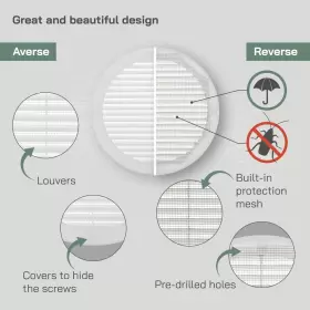 751037236974 VENT SYSTEMS Soffit Cover Round Air Louver Bui #3