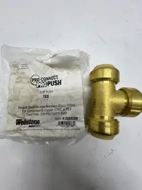 H-26503W WEBSTONE Nibco Pro Connect Push Tee