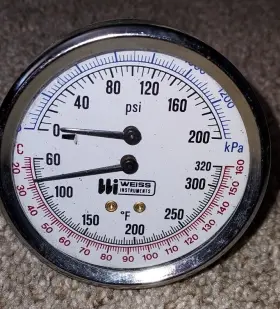 TPA325RSX WEISS Temperature Kpa Gauge
