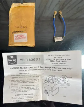 F67-0924 WHITE RODGERS Resistor Gas Valve