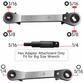759039439502 WINDSPEED Hvac Service Wrench Ratchet Tool #2