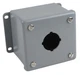 Hoffman E1PB Pushbutton Enclosure, 1 Hole, 30.5mm, Steel, NEMA13, Gray, Type 12 