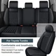 For Toyota Tundra Crew Cab 2022-2026 Car 5-Sest Covers Fuax Leather Front&Rear