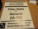 AO30  REFILL CANISTER FILTER FOR GENERAL 2A-300 FILTER ASSEMBLY