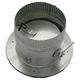 Greenseam Duct Collar w/Damper, 16 in W, 6 in GR6POCR14GA26D Greenseam